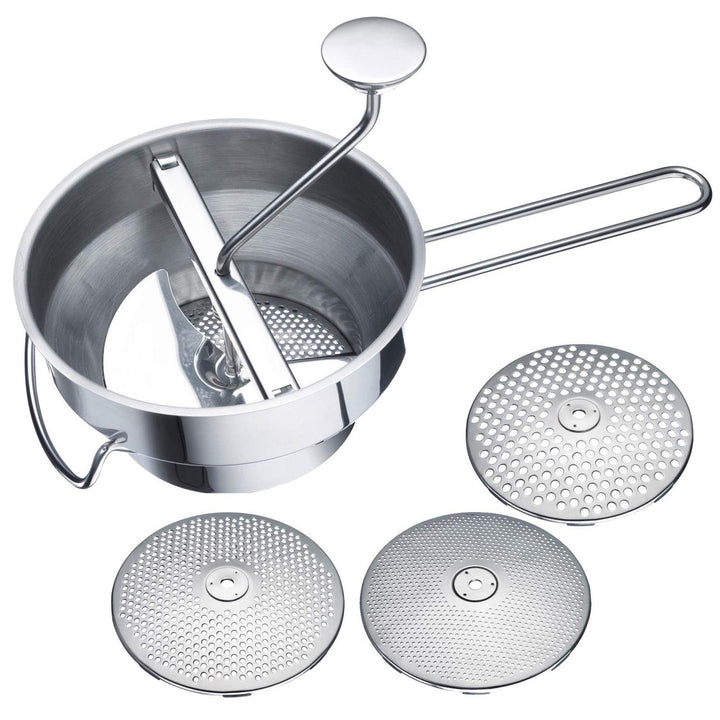 Westmark Passiermaschine/Passiersieb/Passe-vite mit 3 Lochscheiben, Rostfreier Edelstahl, Finoletta,