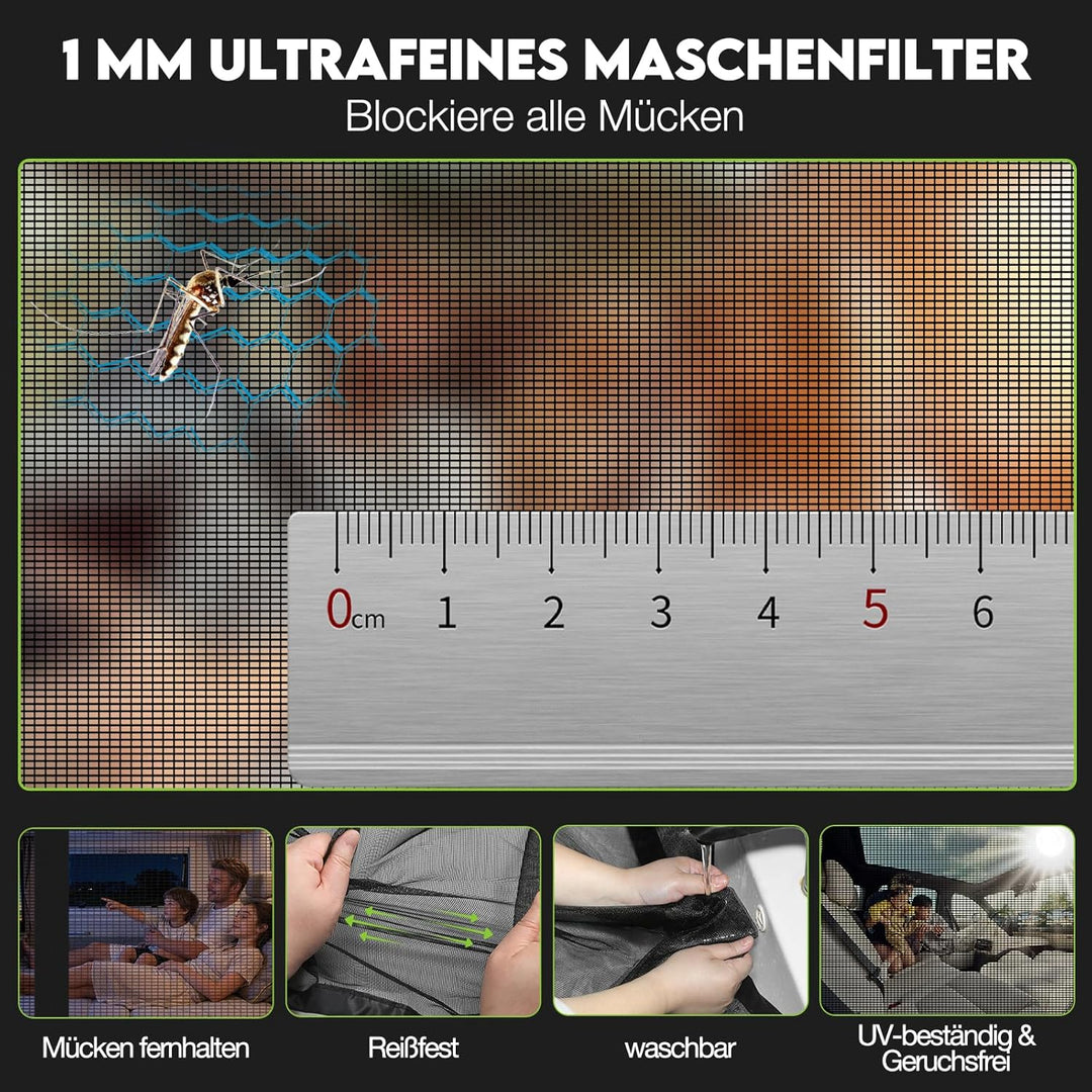 Moskitonetz Magnetisch für VW T5 T6 Schiebetür,Auto-Insektennetz & Fliegengitter mit Schattennetz, C