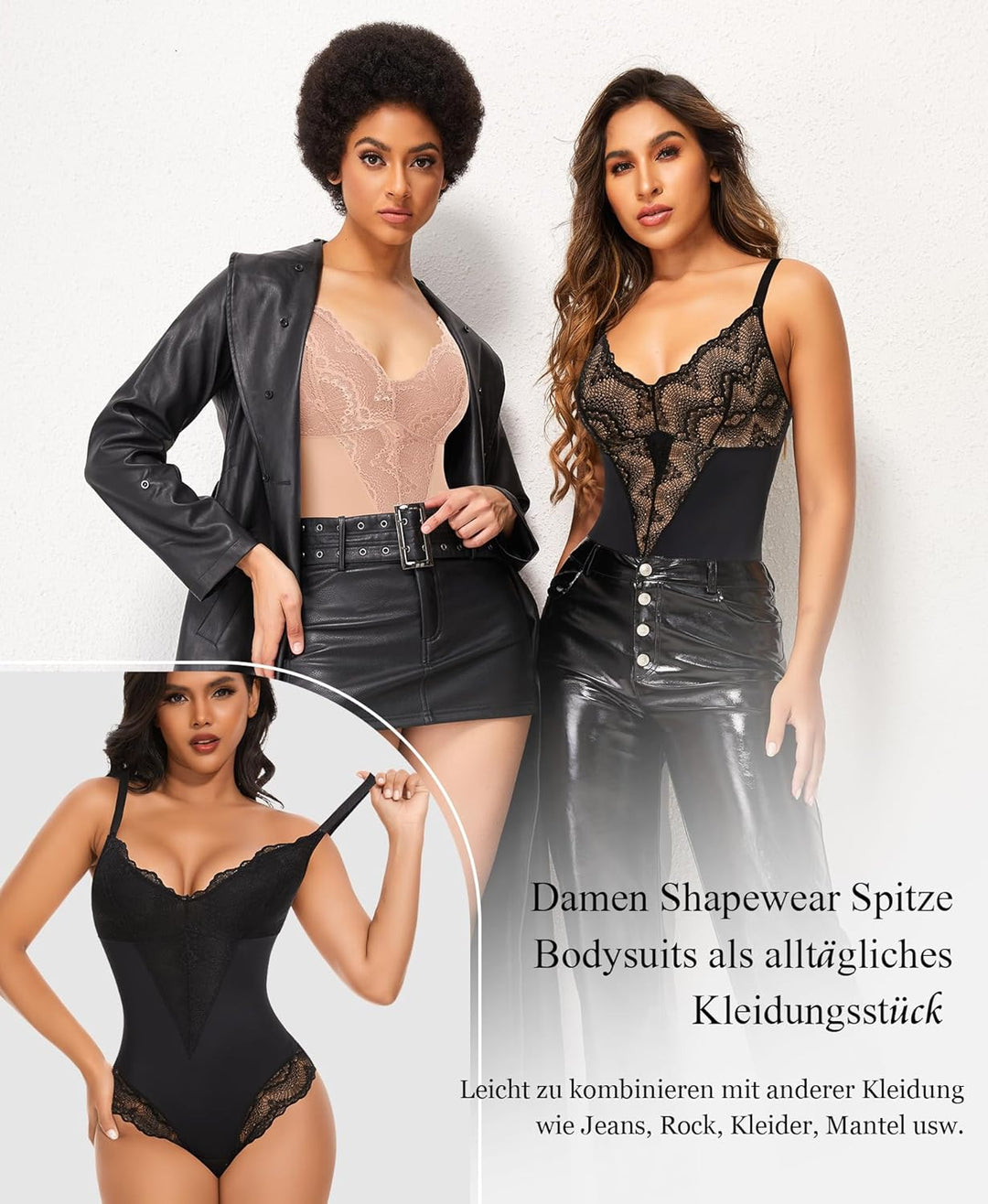 YARRCO Shapewear Damen Formende Bodysuits Body Shaper Figurformende Unterwäsche Bauchweg Miederbody