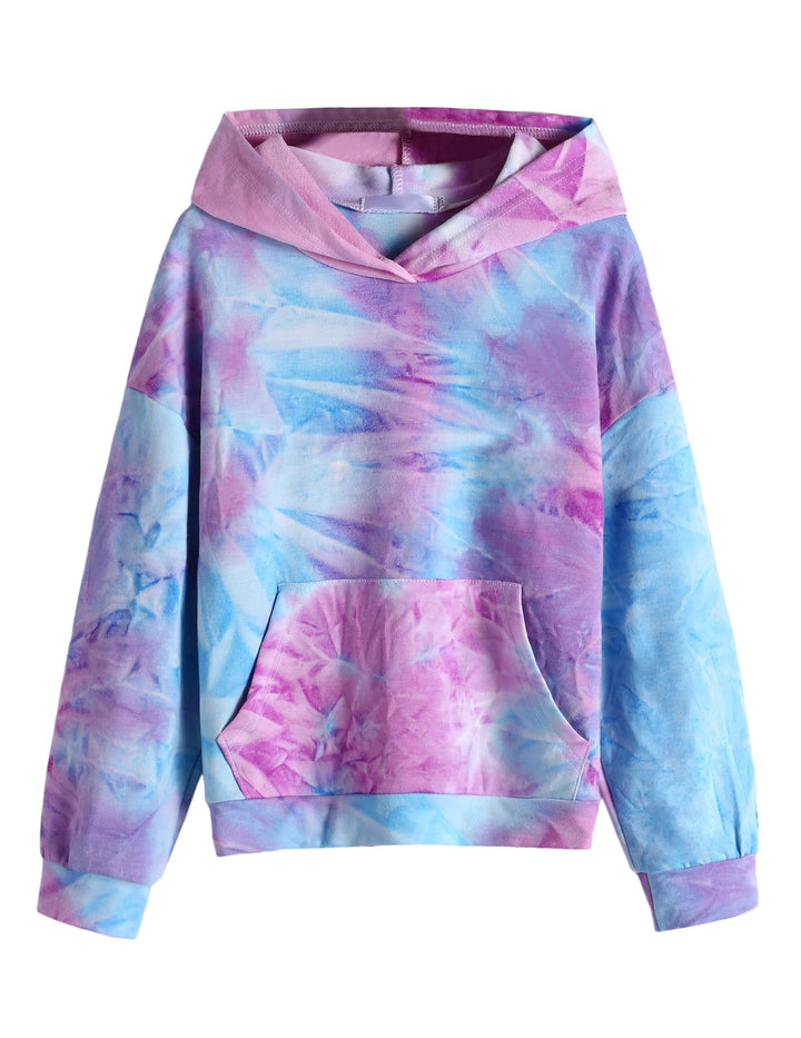 Arshiner Mädchen Hoodie Batik Kinder Pullover Freizeit Mode Sweatshirt mit Kapuze Herbst Winter Lang
