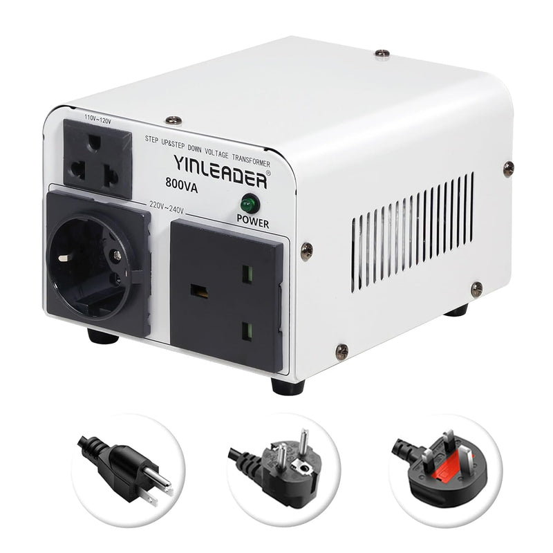Yinleader 800VA 110V 220V Spannungswandler Ringkern-Transformator 800 Watt - In: 110V oder 220V / Ou