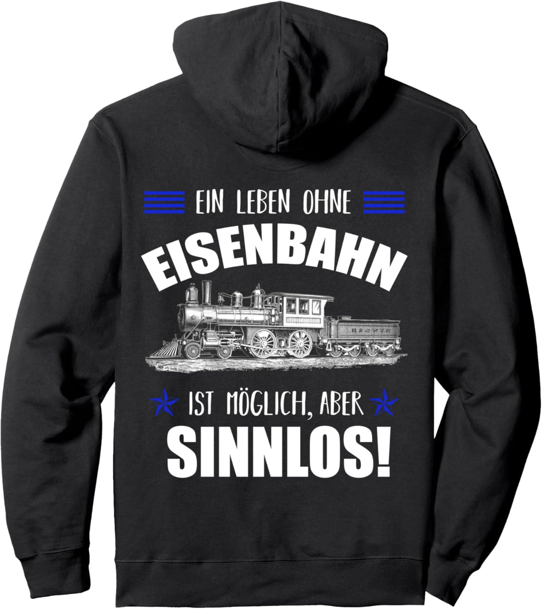 Eisenbahn Dampflok I Lustiger Spruch Zug Züge Pullover Hoodie