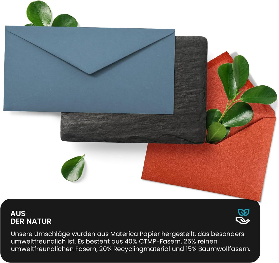 Netuno 500 elegante Briefumschläge Weiss DIN B6 12,5 x 17,5 cm 120g Materica Gesso edle Umschläge ho