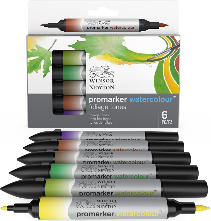 Winsor & Newton 0290169 ProMarker Aquarellmarker - 2 Spitzen, Pinsel- und feiner Spitze, lichtecht,