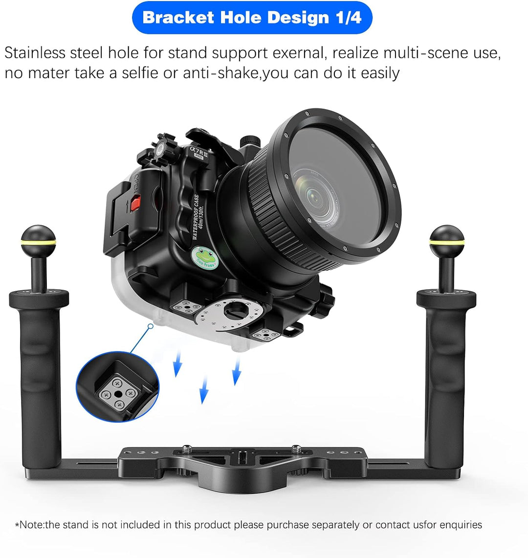 130 Feet/40 Meter Unterwasser Kamera Gehäuse wasserdichtes Gehäuse für Sony A7R III Sony A7-III, Son