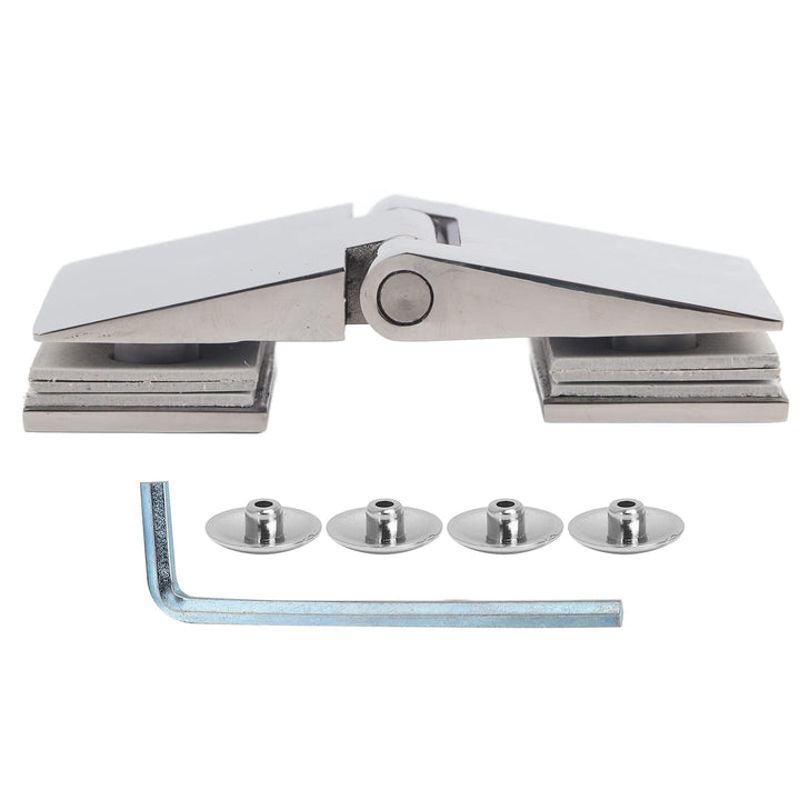 Glastürscharnier, Abgeschrägte Doppelseitige Duschtürscharniere Edelstahl Schwerlast-Glastür-Schrank