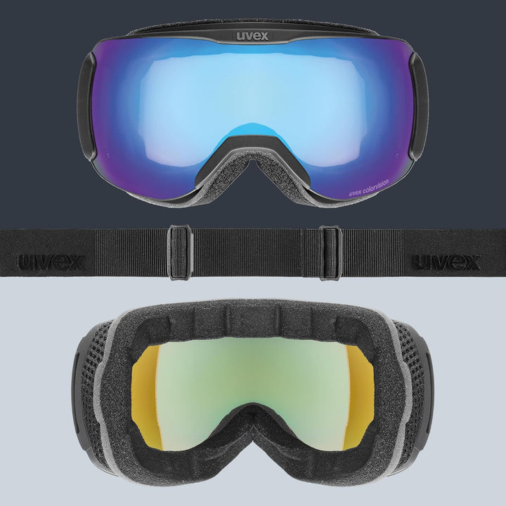 uvex Unisex Downhill 2100 Cv Skibrille (1er Pack) Einheitsgrösse black mat/blue-green, Einheitsgröss