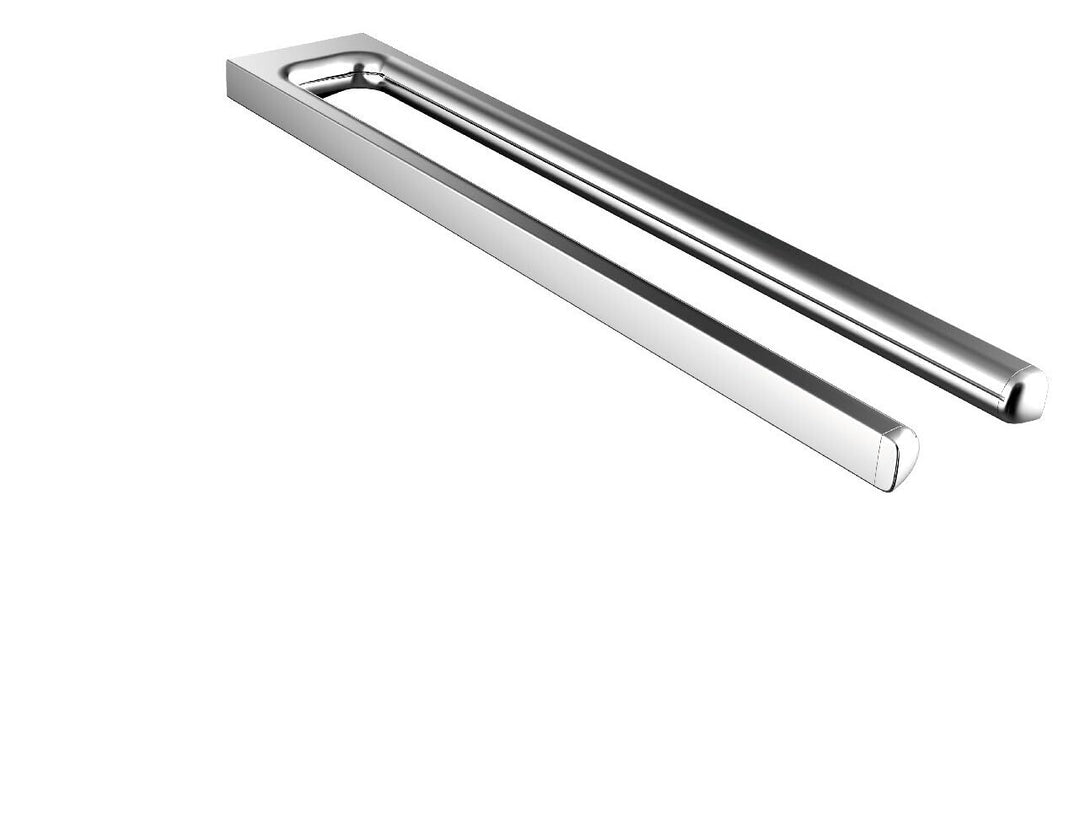 emco TREND Handtuchhalter zweiarmig zur Wandmontage, starrer Badetuchhalter aus Metall, hochwertige