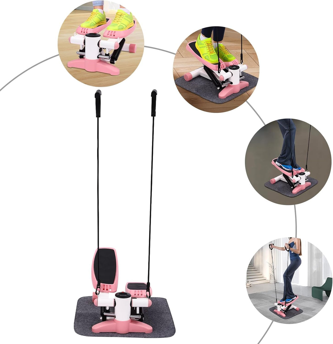 Mini Stepper für Zuhause mit Widerstandsbändern, hydraulisches Antriebssystem, verstellbare Training