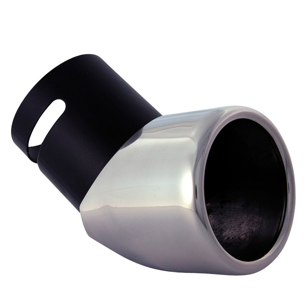 AUTO-STYLE Endrohr Edelstahl - rund 90mm -verstellbar - 50-70mm Anschluss