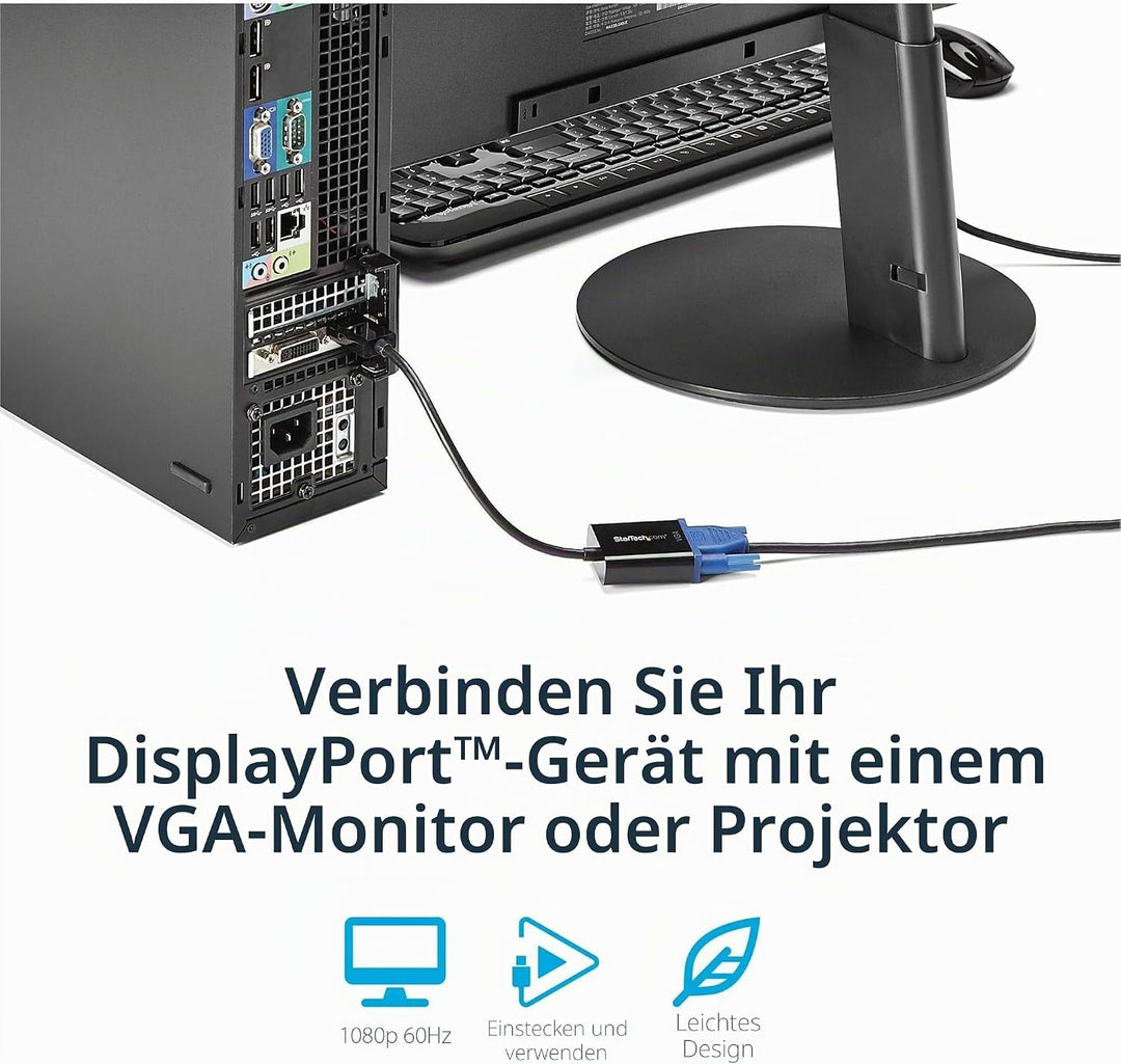 StarTech.com DISPLAYPORT 1.2 to VGA Adapter DisplayPort to VGA Adapter -, DP2VGA3 Adapter VGA Single