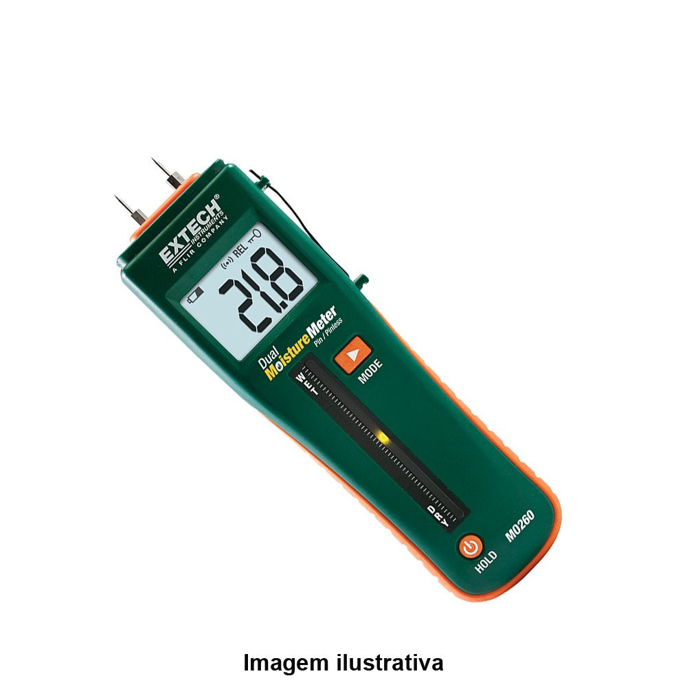 Extech MO260 Materialfeuchtemessgerät Messbereich Baufeuchtigkeit (Bereich) 0 bis 99.9% vol Messber