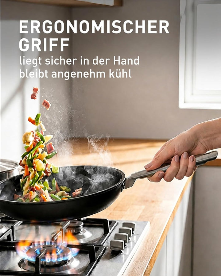 Cosy & Trendy Ecodura Bratpfannenset 24 + 28 cm – Pfannenset mit PFAS-freier & Greblon-Keramikbeschi
