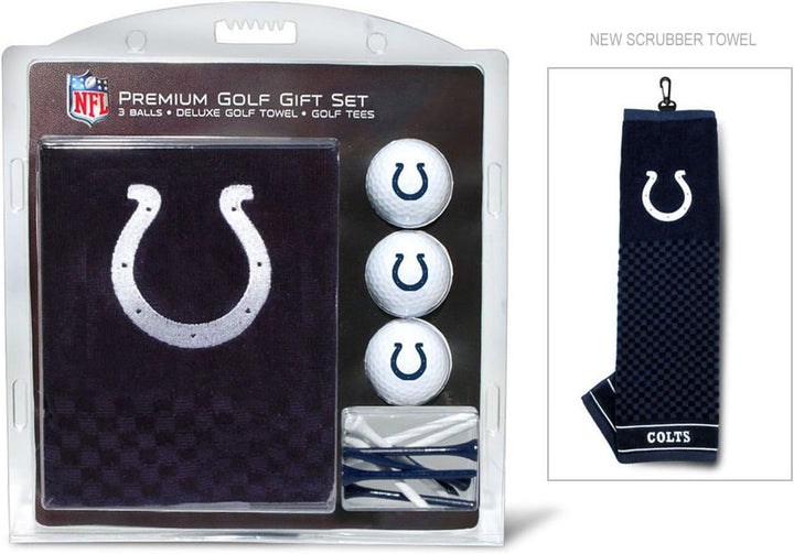 Team Golf NFL Geschenkset Besticktes Golf-Handtuch, 3 Golfbälle und 14 Golf-Tees 6,5 cm Regulierung,