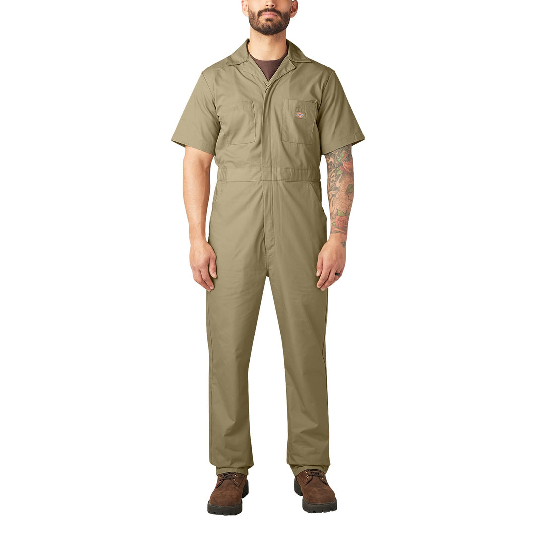 Dickies Herren Short Sleeve Coverall Arbeitsoverall S Kurz Khaki, S Kurz Khaki