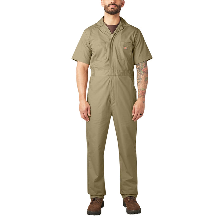 Dickies Herren Short Sleeve Coverall Arbeitsoverall S Kurz Khaki, S Kurz Khaki