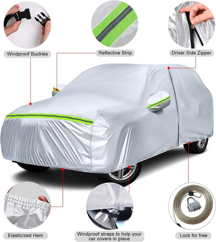 Autoabdeckung Outdoor Wasserdicht Passend für Porsche Macan 2014-2025, Sommer Vollgarage Autoplane A