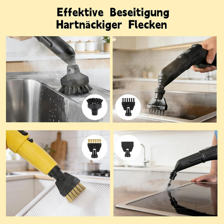 16 Stück Set für Kärcher Dampfreiniger Zubehör, Kompatibel Set für Dampfreiniger Kärcher Easyfix SC1
