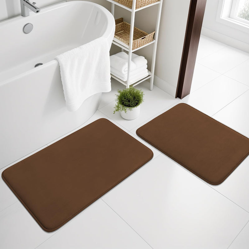 chakme 2 Teilig Ultra Dicke Badematte Memoryschaum rutschfest, Luxus Badezimmerteppich Badematten Ba