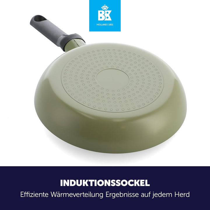 BK Enjoy Keramik-Wokpfanne mit Deckel Ø 28 cm/4,2 l, PFAS-frei, Induktionsgeeignet, Ofenfest bis 160