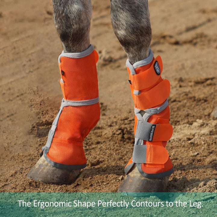 Harrison Howard Horse Fly Boots Perfekte Passform Beinschoner Dichte Mesh Stiefel mit belüftetem Kom