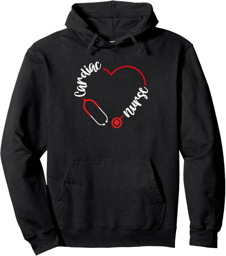 Cardiac Nurse Accessories Cardiac Nurse Badge Reel Pullover Hoodie