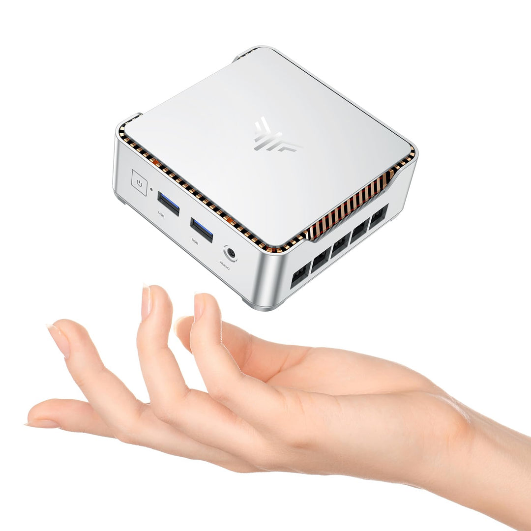 NiPoGi Essenx E2 Mini PC, Ιntel Alder Lake-Ν97(bis zu 3,60 GHz), 16 GB DDR4 256 GB M.2 SSD Mini Desk