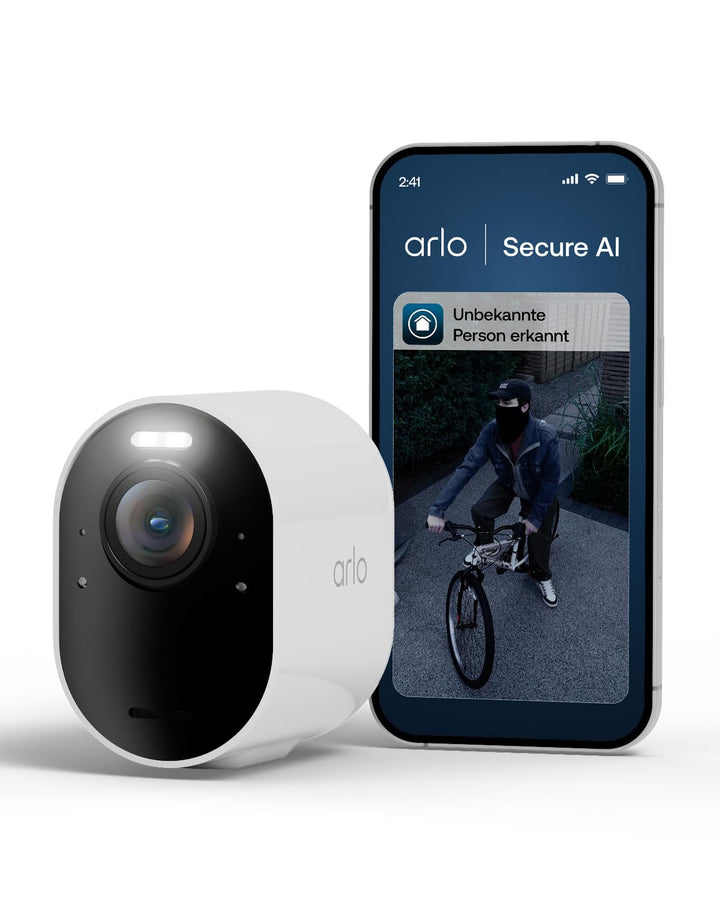 Arlo Ultra 3 Überwachungskamera Aussen WLAN, Kabellos, 4K UHD Qualitätsprodukt, 180° Sichtfeld, Spot