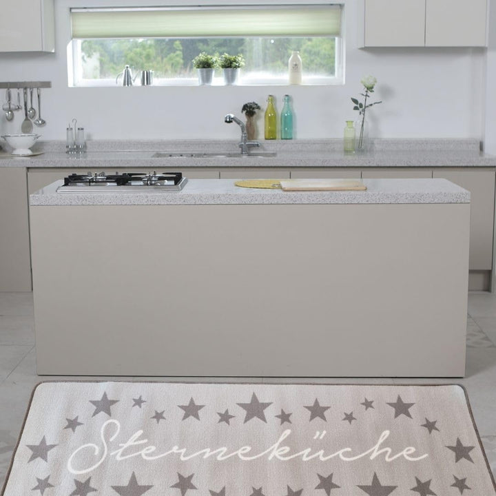 Topanbieter999 TOPANBIETER 999 Küchenläufer Sterneküche hellgrau 180 x 67 cm