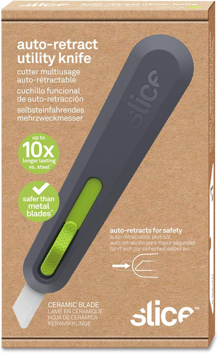 Slice 10554 | Sicherheits-Cuttermesser mit automatischem Klingenrückzug | robusten Griff aus glasfas