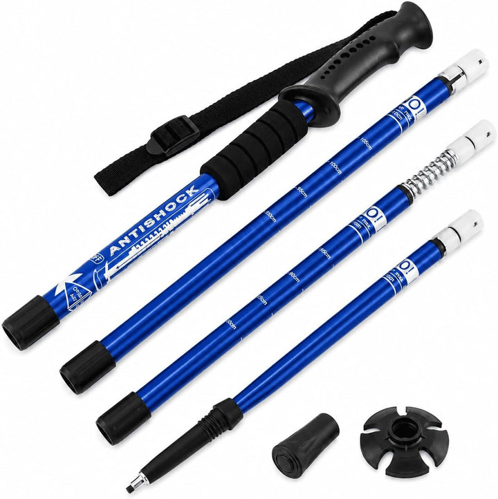 MidGard Teleskop Nordic Walking Stöcke, 50-110 cm höhenverstellbar, Antischock Dämpfung, Wanderstöck