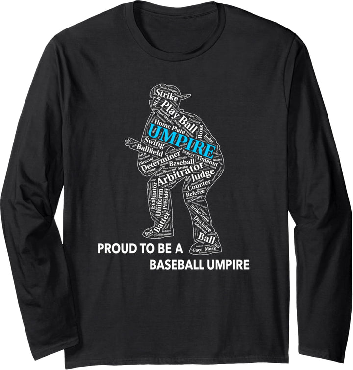 Schiedsrichter-Shirt-Design für Baseball-Schiedsrichter Langarmshirt