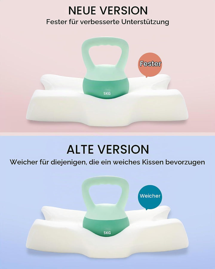 Elviros Orthopädisches Nackenkissen aus Memory Foam, Ergonomisches Kopfkissen Nackenschmerzen, für R