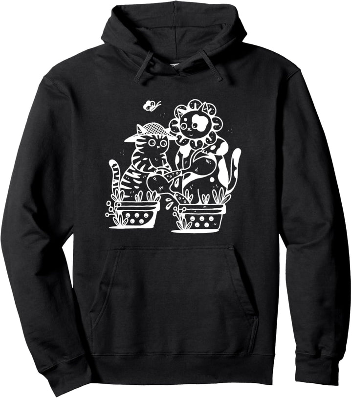 Garten Katzen Blumentöpfe Lustiges Geschenk Anime Katzen-Fan Pullover Hoodie