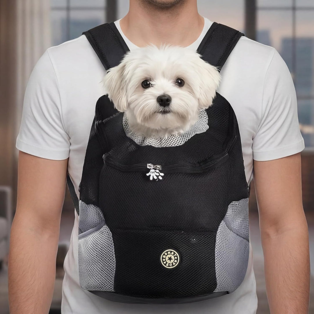 Pomodee Hunderucksack,Haustier Rucksack für kleine Hunde und Katzen bis 6.5 kg,Tragbar Atmungsaktiv