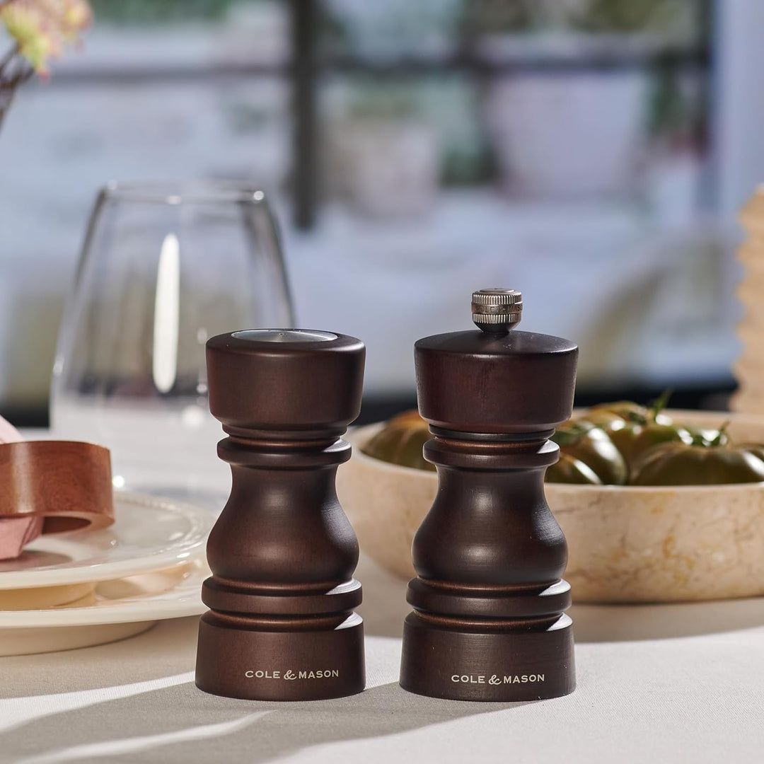 Cole & Mason London Salz- und Pfefferstreuer & Mühlen-Geschenkset, 130 mm / 5" Mühle aus Schokoladen