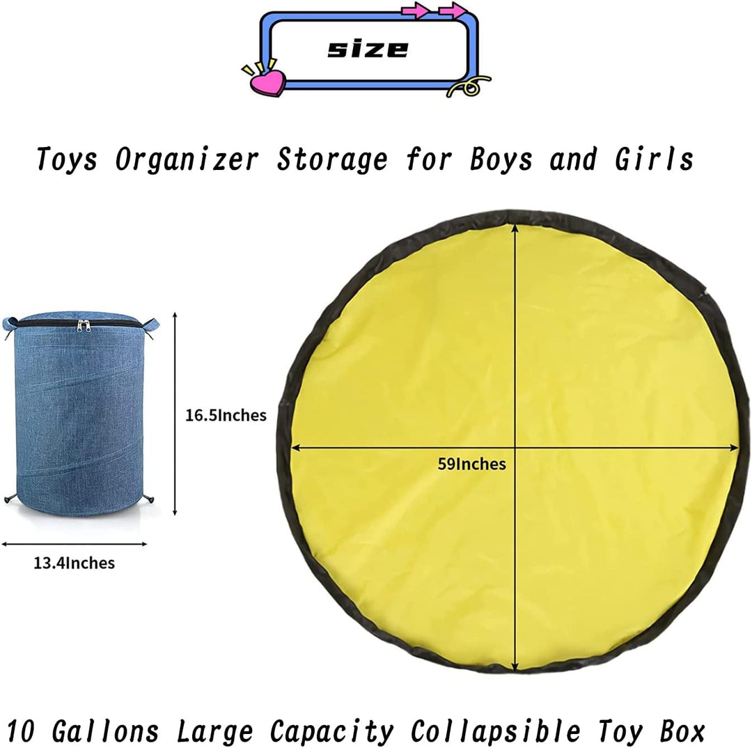 Aufbewahrungstasche für Kinderspielzeug mit Spielmatte und Reissverschluss, Aufräumsack/Organizer fü