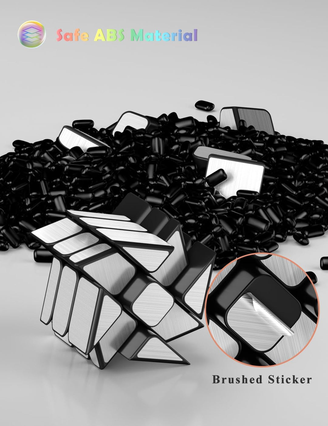 ROXENDA Speed Zauberwürfel Set, Würfel Set mit Silber Mirror Cube und Gold Mirror S Cube, Unregelmäs
