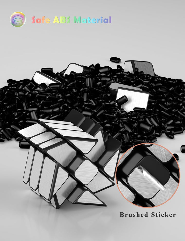 ROXENDA Speed Zauberwürfel Set, Würfel Set mit Silber Mirror Cube und Gold Mirror S Cube, Unregelmäs