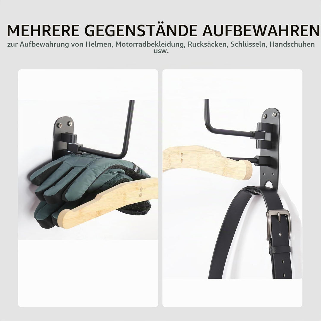 motofans Helmhalterung für Motorrad, Wandmontage, Motorradhelm, Huthalterung, aus Aluminiumlegierung