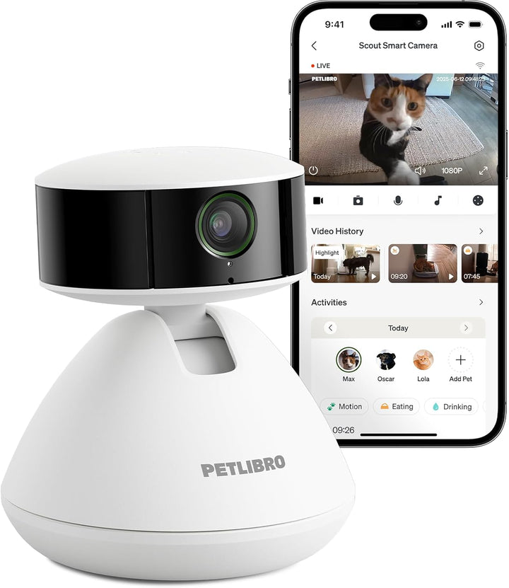 PETLIBRO Haustierkamera mit App, 360° HD Hundkamera, KI-gesteuert Haustierkamera für den Innenbereic