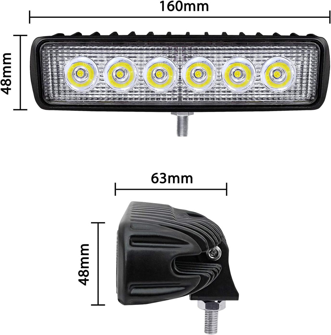 HENGMEI 18W LED Arbeitsscheinwerfer Reflektor Scheinwerfer Arbeitslicht LED Zusatzscheinwerfer Light