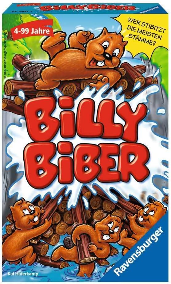 Ravensburger 23334 - Tempo, kleine Fische, Mitbringspiel für 1-6 Spieler & 23280 - Billy Biber, Mitb