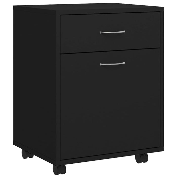 vidaXL Rollschrank mit 1 Tür 1 Schublade Rollcontainer Büroschrank Aktenschrank Bürocontainer Schran