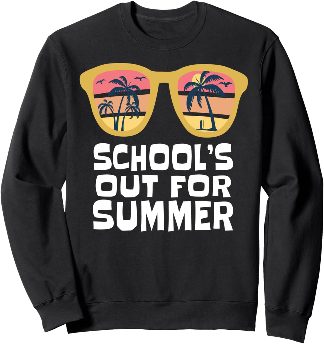 Retro letzter Tag der Schulschulen für Sommerlehrer Sweatshirt