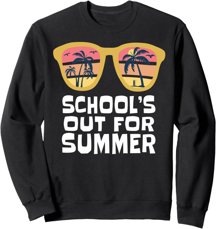 Retro letzter Tag der Schulschulen für Sommerlehrer Sweatshirt