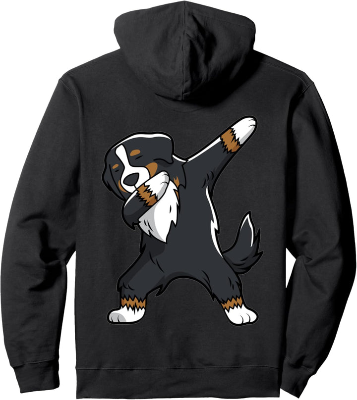 Dabbing Bernese Mountain Dog Pullover Hoodie