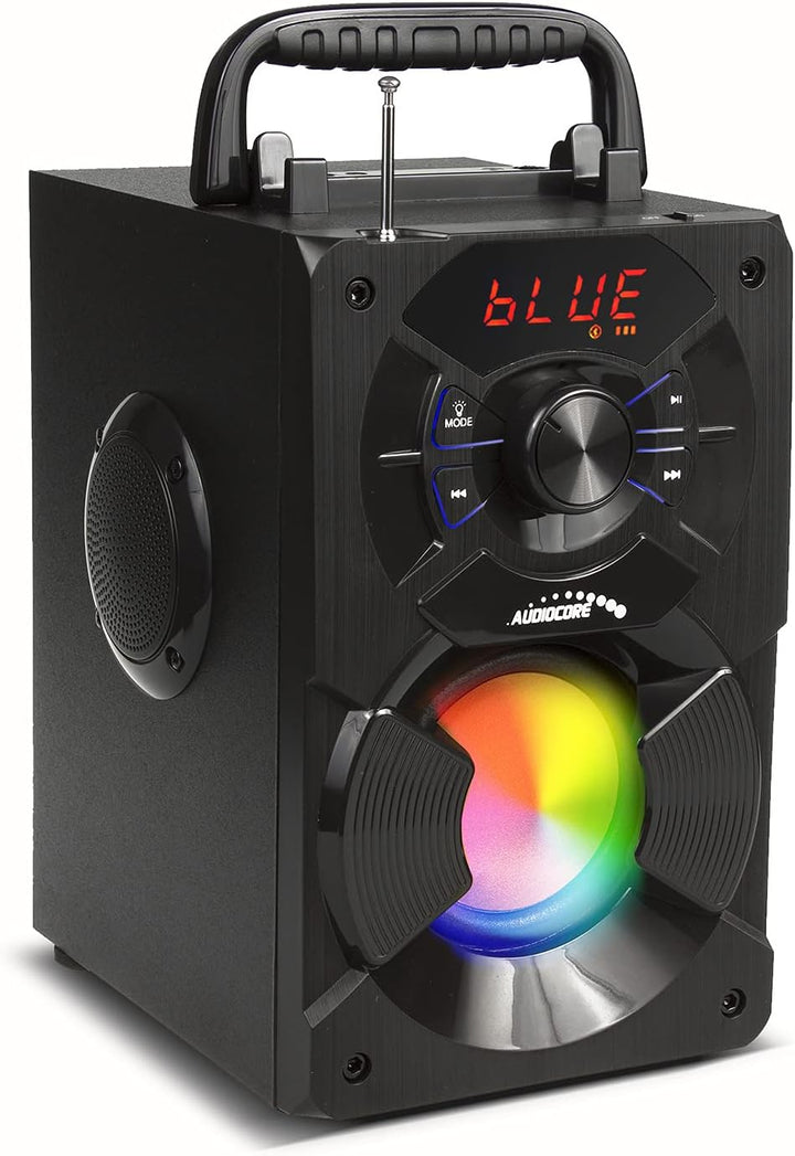 Audiocore AC730 Tragbarer Bluetooth-Lautsprecher Kabellos 11W Ausgangleistung/Radio/SD/MMC/Aux-In/US