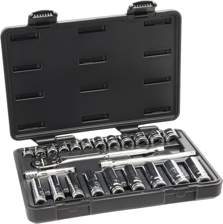 GEARWRENCH 80559 Mechaniker-Werkzeug-Set, Standard, tief, metrisch, 3/8-Zoll-Antrieb, 6 und 12-teili
