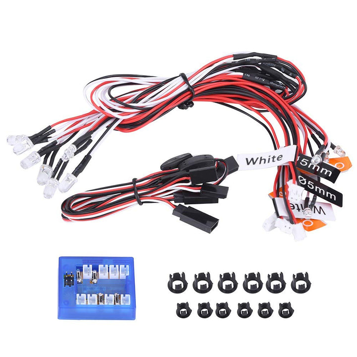 12-LED Auto Licht, Montieren Beleuchtung System Kit für 1/10 RC Auto, LKW, Crawler, Modelle, Spielze